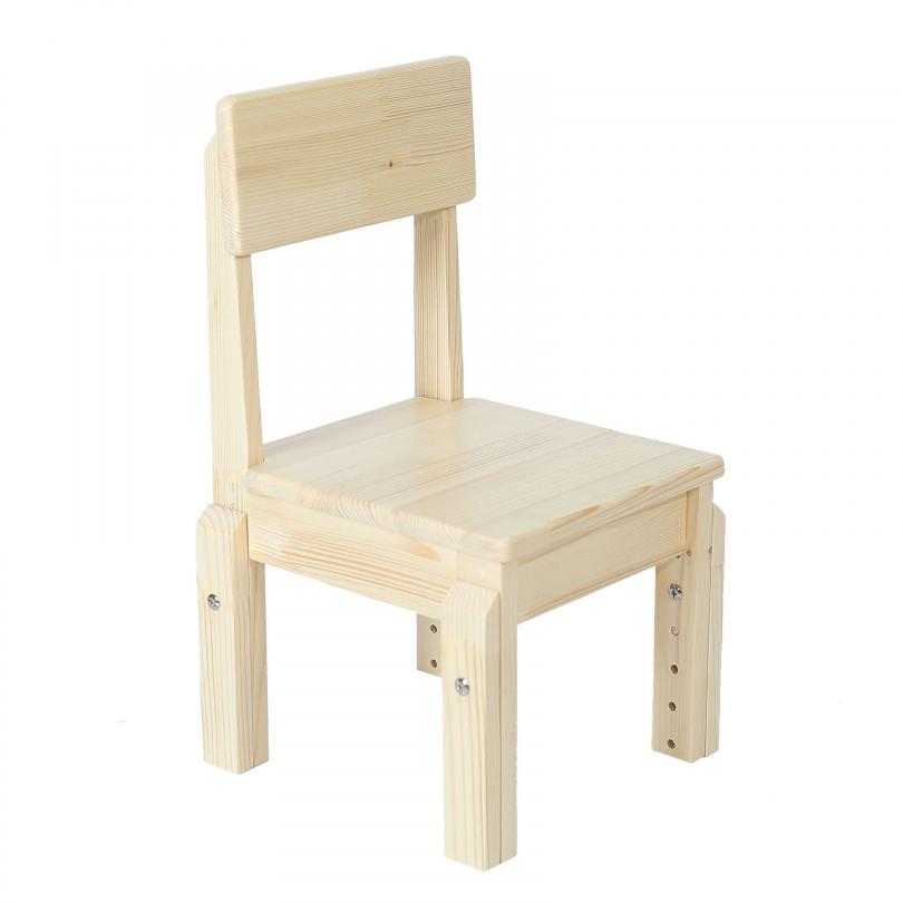 Дитячий стілець з натурального дерева, із регулюванням висоти, АЛМАНТ, 285х295х519-615 мм.